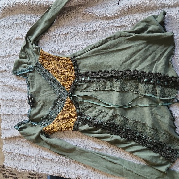 Ann Ferriday Tops - Rare Vintage Stock Ann Ferriday Fairy Grunge Goth Cotton Corset Top XS